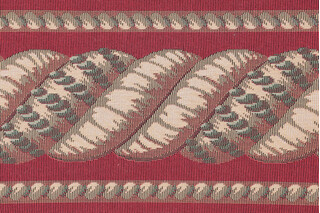 Scalamandre Helix Border 6&#39;&#39; Tapestry Border Fabric in Red