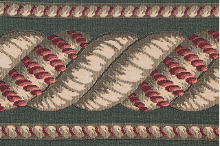 Scalamandre Helix Border 6&#39;&#39; Tapestry Border Fabric in Green