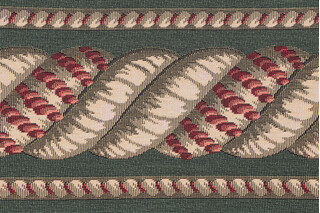 Scalamandre Helix Border 6&#39;&#39; Tapestry Border Fabric in Green