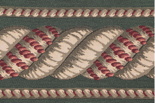 Scalamandre Helix Border 6&#39;&#39; Tapestry Border Fabric in Green