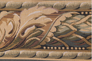 Scalamandre Vietri II 6&#39;&#39; Border Tapestry Border Fabric in Green/Brown