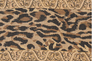 Scalamandre Leo 6&#39;&#39; Border Tapestry Border Fabric in Brown and Tan