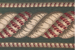 Scalamandre Helix Border 6&#39;&#39; Tapestry Border Fabric in Green