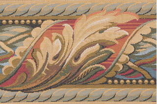 Scalamandre Versilia 6&#39;&#39; Border Tapestry Border Fabric in Beige/Red/Blue