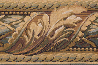 Scalamandre Vietri 9&#39;&#39; Border Tapestry Border Fabric in Green/Brown