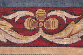 1 Yard Scalamandre Bordure Medieval 6&#39;&#39; Tapestry Border Fabric in Gold/Blue/Red