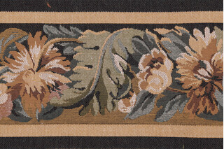 Scalamandre Vercelli 6&#39;&#39; Border Tapestry Border Fabric in Gold/Olive