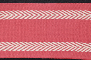 Scalamandre Narrow Chevron Border 5&#39;&#39; Woven Border Fabric in Red
