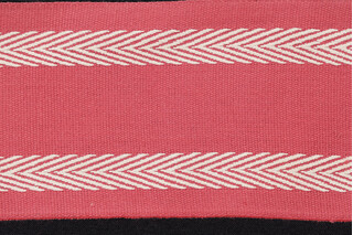 Scalamandre Narrow Chevron Border 5&#39;&#39; Woven Border Fabric in Red