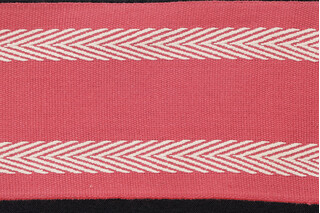 Scalamandre Narrow Chevron Border 5&#39;&#39; Woven Border Fabric in Red