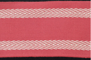 Scalamandre Narrow Chevron Border 5&#39;&#39; Woven Border Fabric in Red