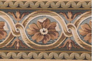 Scalamandre Villaro 6&#39;&#39; Tapestry Border Fabric in Brown and Gray