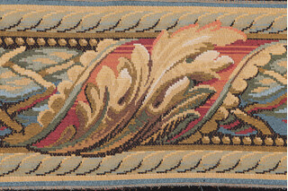 Scalamandre Versilia 9&#39;&#39; Border Tapestry Border Fabric in Beige/Red/Blue