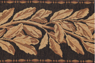 Scalamandre Laurier 6&#39;&#39; Tapestry Border Fabric in Black