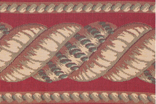 Scalamandre Helix Border 6'' Tapestry Border Fabric in Red