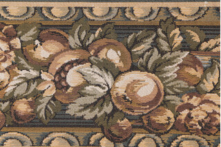 Scalamandre Vigo 6&#39;&#39; Tapestry Border Fabric in Red/Green/Gold