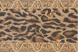 Scalamandre Leo 6&#39;&#39; Border Tapestry Border Fabric in Brown and Tan