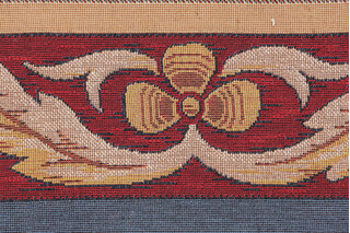 1 Yard Scalamandre Bordure Medieval 6&#39;&#39; Tapestry Border Fabric in Gold/Blue/Red