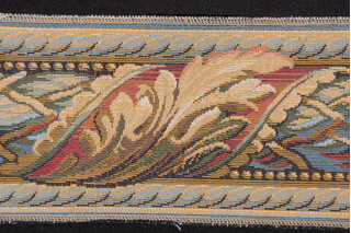 Scalamandre Versilia 4.5&#39;&#39; Border Tapestry Border Fabric in Beige/Red/Blue