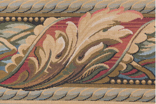 Scalamandre Versilia 6&#39;&#39; Border Tapestry Border Fabric in Beige/Red/Blue