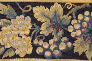 Scalamandre Fleurs & Raisins 8&#39;&#39; Border Tapestry Border Fabric in Blue