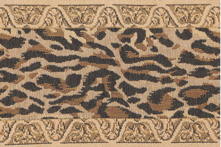 Scalamandre Leo 6&#39;&#39; Border Tapestry Border Fabric in Brown and Tan