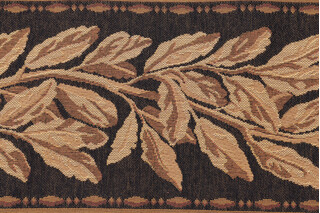 Scalamandre Laurier 6&#39;&#39; Border Tapestry Border Fabric in Black
