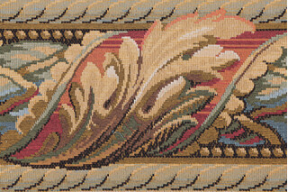 Scalamandre Versilia 9&#39;&#39; Border Tapestry Border Fabric in Beige/Red/Blue