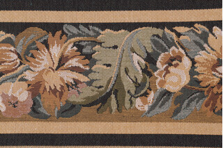 Scalamandre Vercelli 6&#39;&#39; Border Tapestry Border Fabric in Gold/Olive