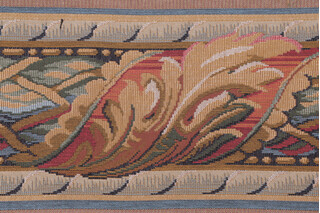 Scalamandre Versilia II 9&#39;&#39; Border Tapestry Border Fabric in Beige/Red/Blue