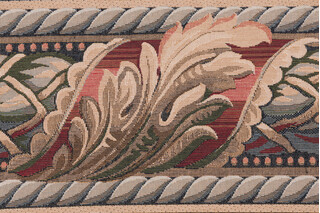 1 Yard Scalamandre Reubens 6&#39;&#39; Border Tapestry Border Fabric in Beige/Rust/Olive