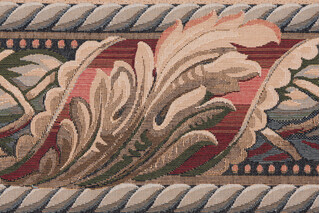 Scalamandre Reubens 6&#39;&#39; Border Tapestry Border Fabric in Beige/Rust/Olive