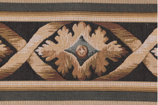 Scalamandre Viarreggio 6&#39;&#39; Border Tapestry Border Fabric in Gold/Olive