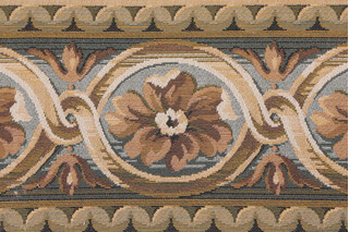 Scalamandre Villaro 6&#39;&#39; Border Tapestry Border Fabric in Brown and Gray