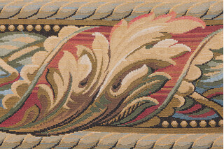 1 Yard Scalamandre Versilia 6&#39;&#39; Tapestry Border Fabric in Beige/Red/Blue