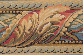 Scalamandre Versilia 8&#39;&#39; Border Tapestry Border Fabric in Beige/Red/Blue