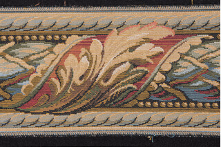 Scalamandre Versilia 4.5&#39;&#39; Border Tapestry Border Fabric in Beige/Red/Blue