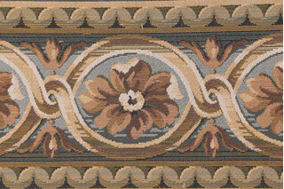 Scalamandre Villaro 6&#39;&#39; Border Tapestry Border Fabric in Brown and Gray