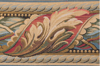 Scalamandre Versilia 6&#39;&#39; Border Tapestry Border Fabric in Beige/Red/Blue