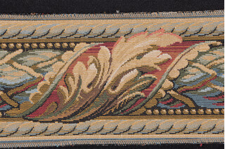 Scalamandre Versilia 4.5&#39;&#39; Border Tapestry Border Fabric in Beige/Red/Blue