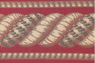 Scalamandre Helix Border 6&#39;&#39; Tapestry Border Fabric in Red