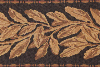 Scalamandre Laurier 6&#39;&#39; Border Tapestry Border Fabric in Black