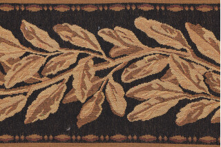 Scalamandre Laurier 6&#39;&#39; Border Tapestry Border Fabric in Black