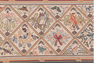 Scalamandre Garden Border 13&#39;&#39; Tapestry Border Fabric in Beige Fonce