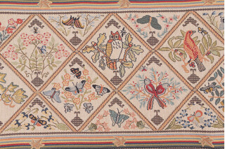 Scalamandre Garden Border 13&#39;&#39; Tapestry Border Fabric in Beige Fonce