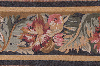 Scalamandre Vercelli 6&#39;&#39; Border Tapestry Border Fabric in Gold/Olive