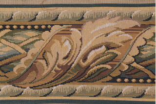 Scalamandre Vietri II 9&#39;&#39; Border Tapestry Border Fabric in Green/Brown