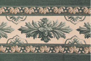Scalamandre Madrid 6&#39;&#39; Border Tapestry Border Fabric in Green/Brown