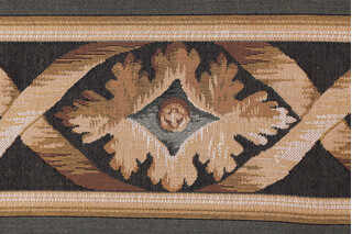 Scalamandre Viarreggio 6&#39;&#39; Border Tapestry Border Fabric in Gold/Olive 