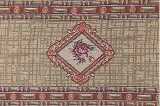 Scalamandre Rose Cartouche Border 6&#39;&#39; Tapestry Border Fabric in Beige 
